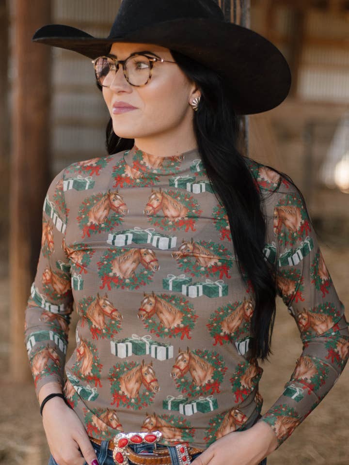 Sterling Kreek - Wholesale Blouse - Women's - Ribbons on the Range Mesh Top3