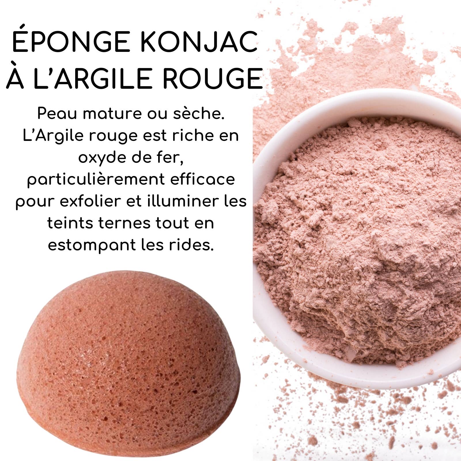 Zen'Arôme - Wholesale Facial Cleanser - Konjac Face Sponge Red Clay - 100% Natural in box5