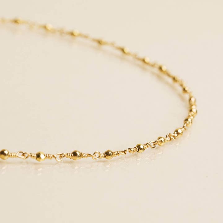 COLLANA IN ORO PIRITE SFACCETTATA INDIA per la vendita all'ingrosso da parte di Une A Une