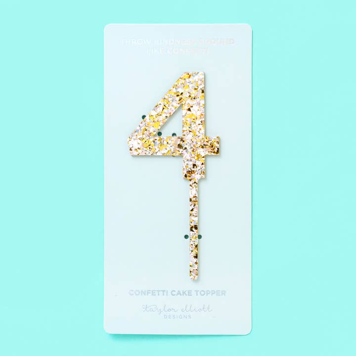 Taylor Elliott Designs - Vendita all'ingrosso Topper per torte/cupcake - Decorazioni per Torte con Confetti di Perle Num 0-9 - Ciascuno - Min. 44