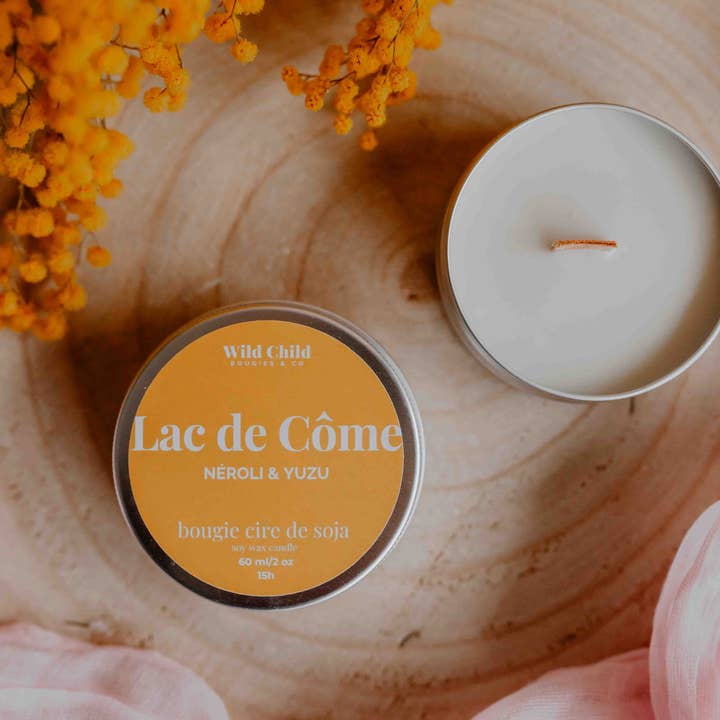 WILD CHILD Bougies & Co - Wholesale Travel Candles - NEROLI & YUZU mini candle1