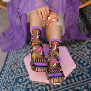  Bombas Women's Grippers Ankle Socks, (Purple, Medium) :  Clothing, Shoes & Jewelry