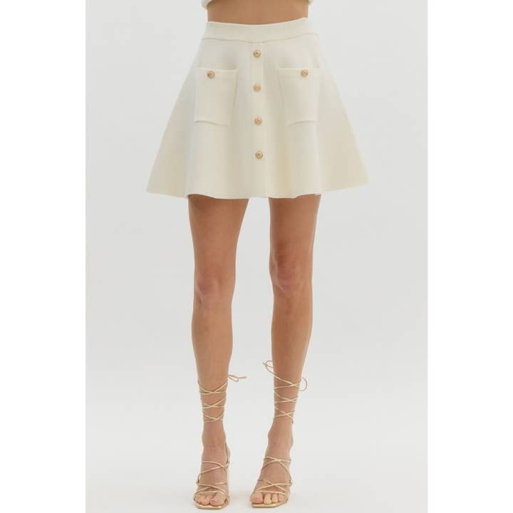 Solid A-line circle mini skirt for wholesale by STYLE USA