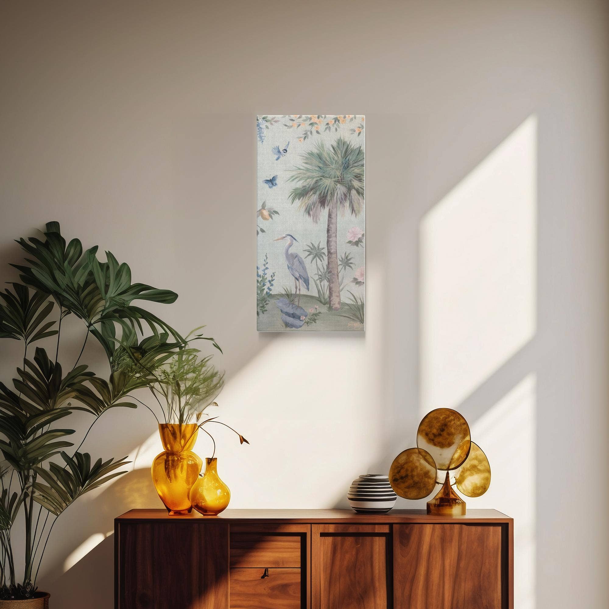 Elizabeth Alice Studio - Wholesale Art Print - Olive, a green tropical chinoiserie canvas wrap print3