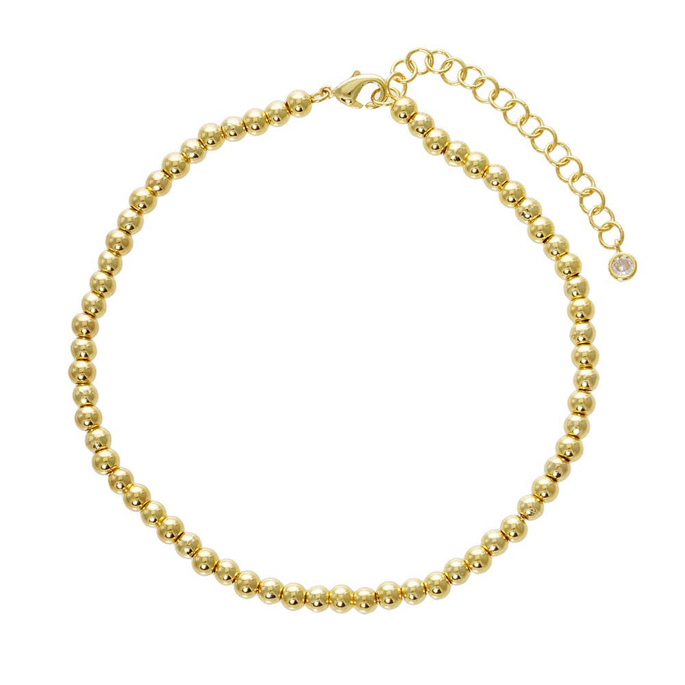 Sensibling Corp. - Wholesale Anklet - Gold Dipped Metal Ball Anklet1