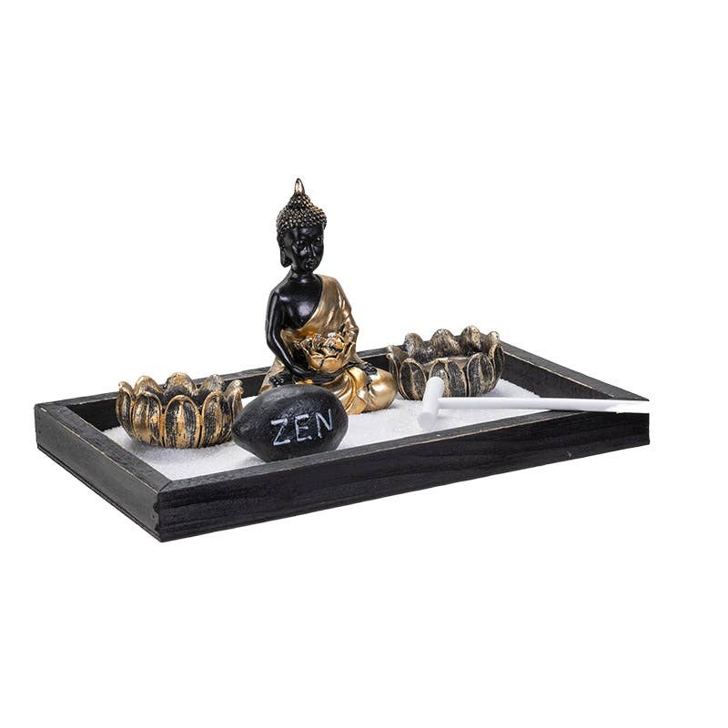 Pacific Trading - Wholesale Decorative Tabletop Object - Zen Buddha Sand Garden2