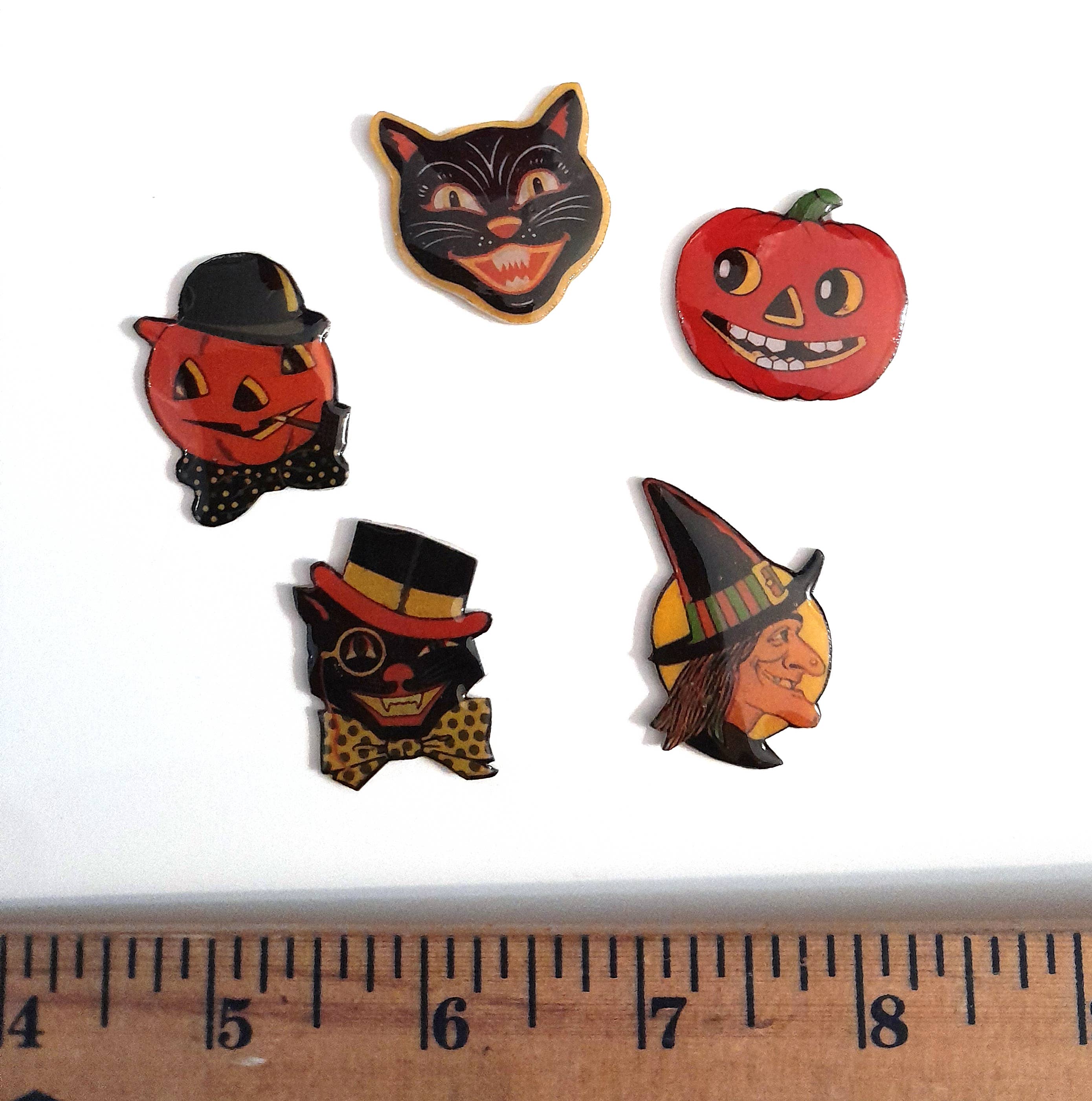 SUPERAWWWSOME - Wholesale Magnet - Vintage Halloween Magnet Retro Black Cat Witch Favor Pumpkin3