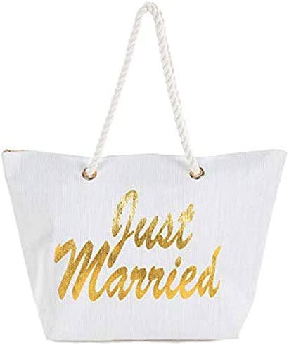 Funky Junque – wholesale Beach bag – Beach Tote - Just Married0