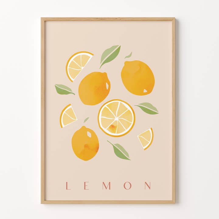 Poster Lemon Kitchen pour la vente par Peach and Home
