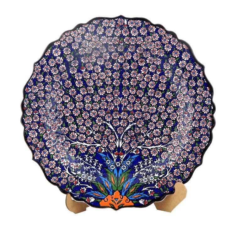Plato decorativo árbol de la vida turco pintado a mano para venta al por mayor de Vintage Pillows Store