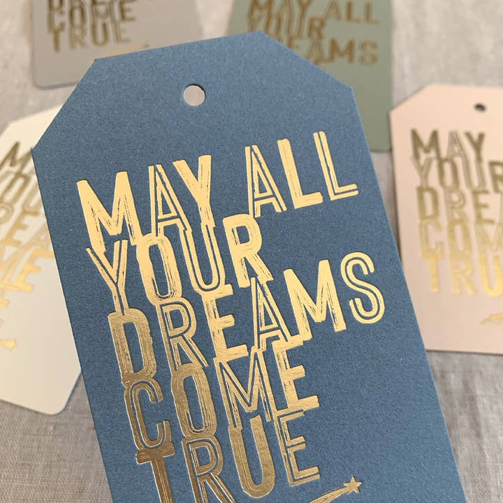 Togethery - Wholesale Gift Tag - Gift tag / May all your dreams come true / Size L / Letterpress1
