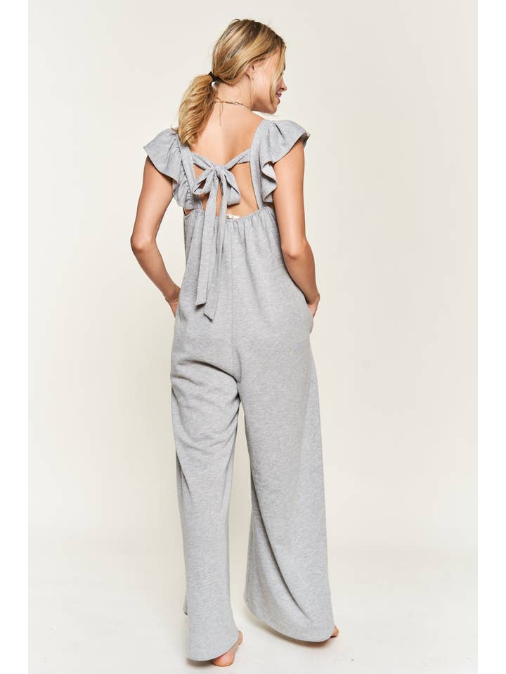JADE BY JANE - Wholesale Jumpsuit - Women's - Ruffle Knit Maxi Jumpsuit KRJ8050-121