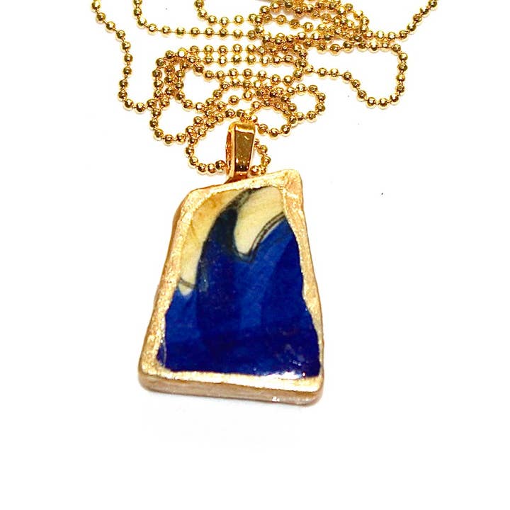 Flerfarvet forgyldt havkeramik halskæde for engroshandel hos FizzCandy Jewelry