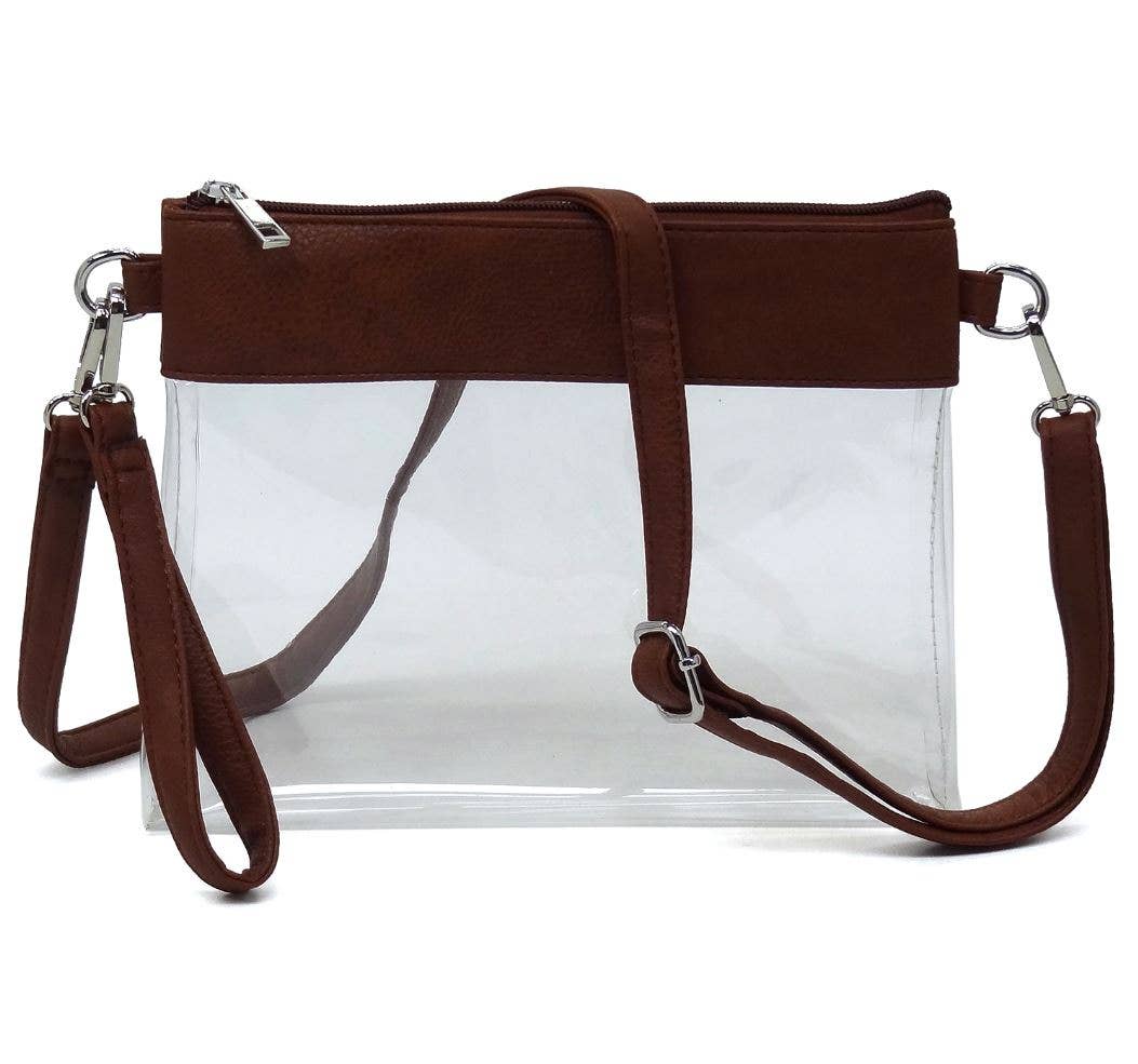MiMi Wholesale - Wholesale Crossbody Bag - Women's - AD200T Game Day Clear Crossbody Bag/Clutch22