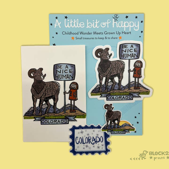 Pacchetto Regalo Colorado | Adesivi & Cartolina per la vendita all'ingrosso da parte di Block21Prints