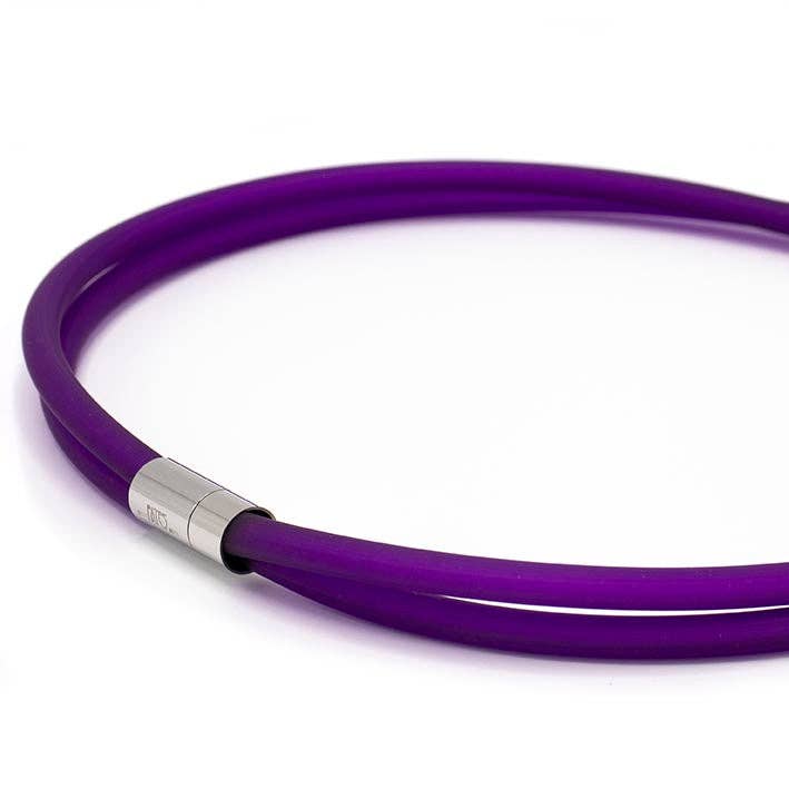Chaîne en caoutchouc 2 lignes violet/mauve pour la vente par FATES, style with a story