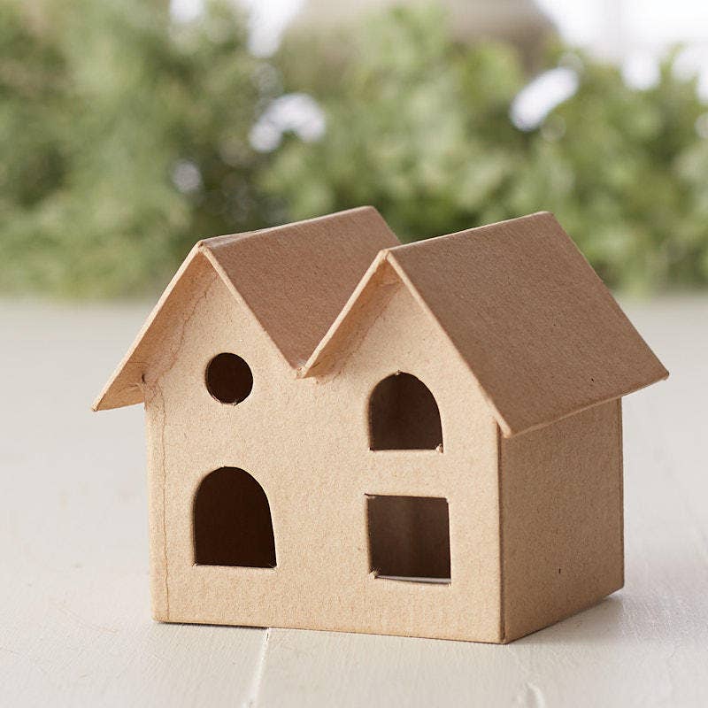 Factory Direct Craft – Objeto de mesa decorativo por atacado – Casas e Igreja Pré-Fabricadas em Papel Machê - Escolha Casa ou Igreja5