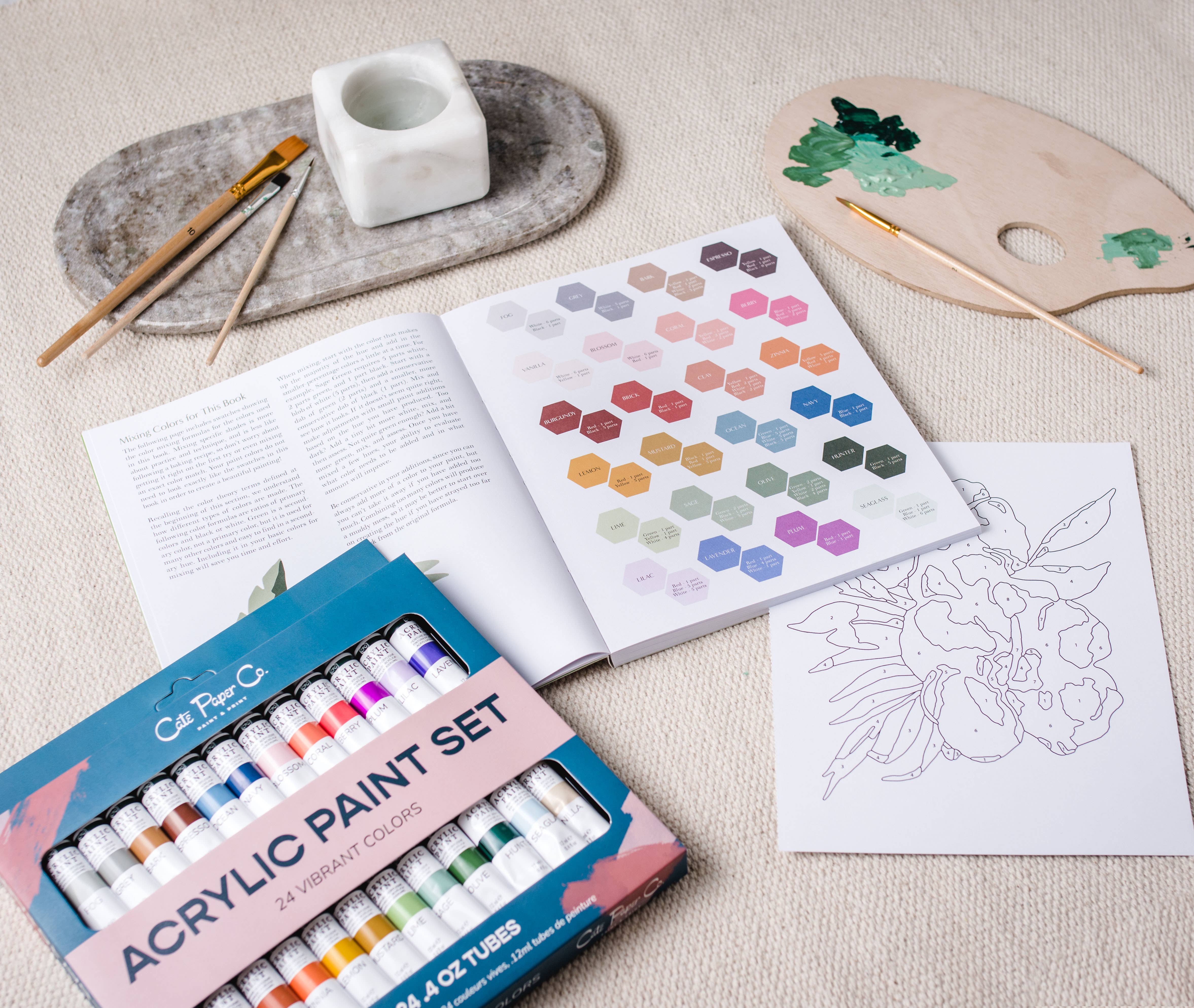 Cate Paper Co. - Wholesale Paint Set - Acrylic Paint Set 2