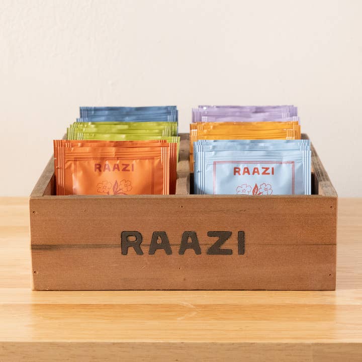 Custom Wood Display Case for wholesale by Raazi Tea