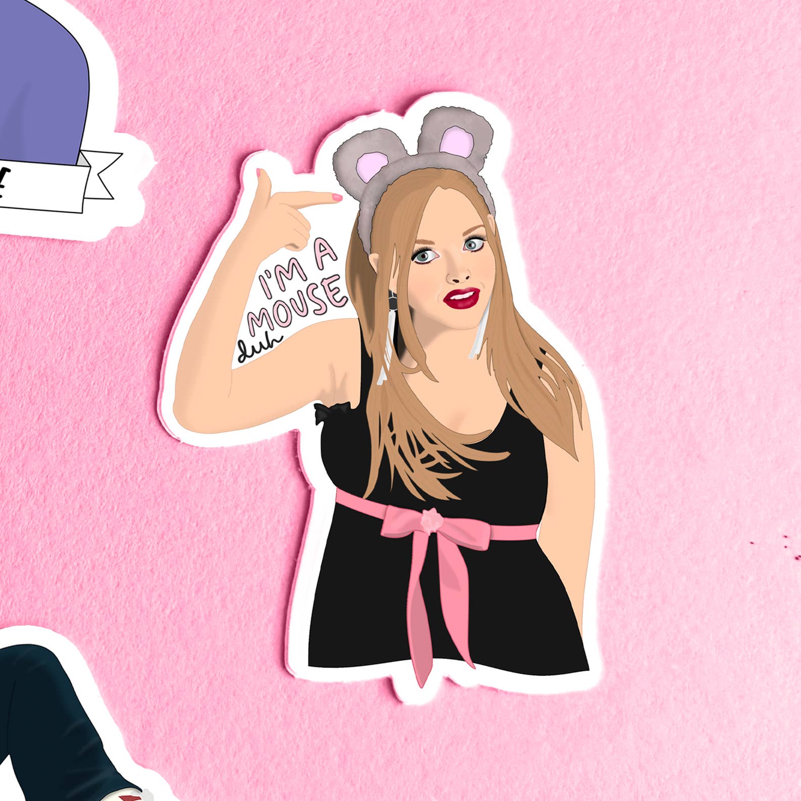 Shop Trimmings - Wholesale Sticker - Mean Girls Karen I'm A Mouse Duh Halloween Sticker2