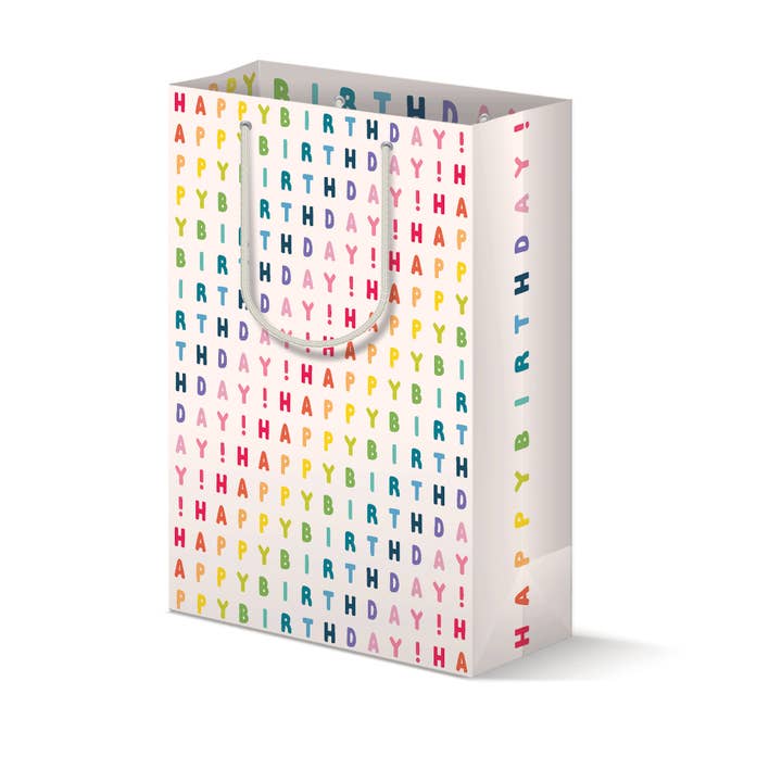 Bolsa de regalo para crucigramas de feliz cumpleaños para venta al por mayor de Happy People Paper Goods