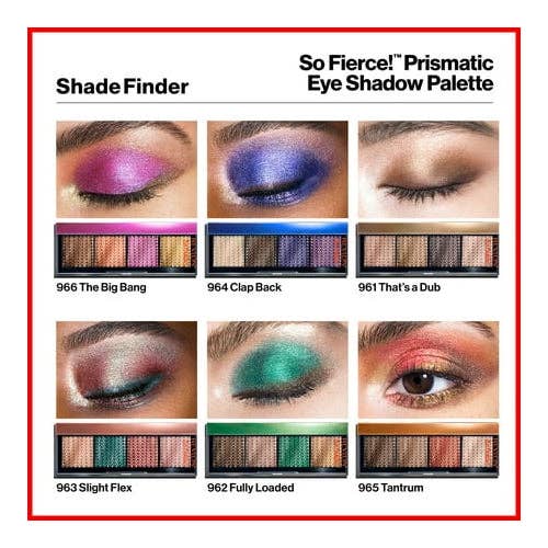Kasa Style - Wholesale Eyeshadow Palette - Revlon So Fierce! Prismatic, Long Lasting Matte and Pearl Cream Eyeshadow Palette, 966 The Big Bang
