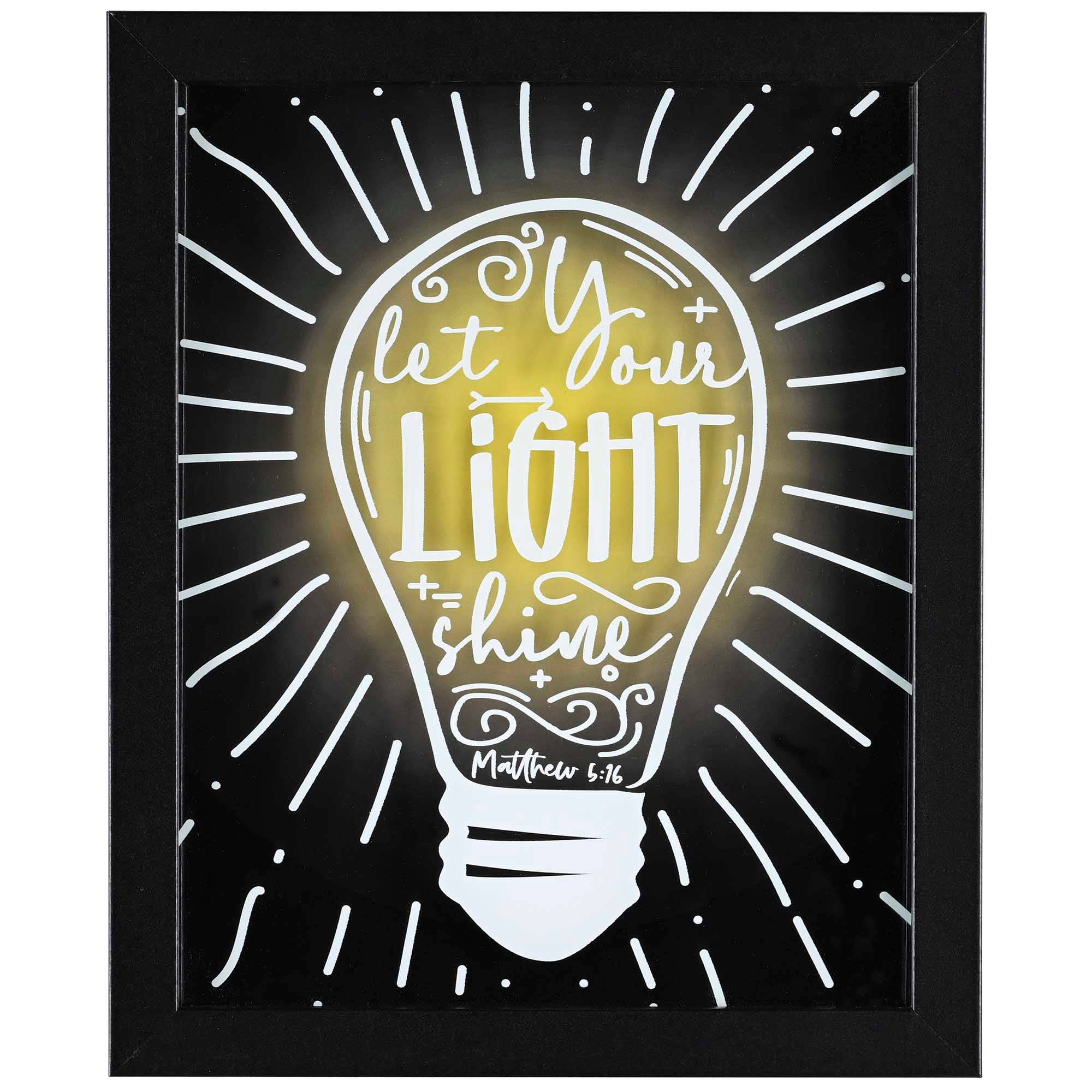 Dicksons – wholesale Art print – Framed Art Let Your Light Shine 8x101