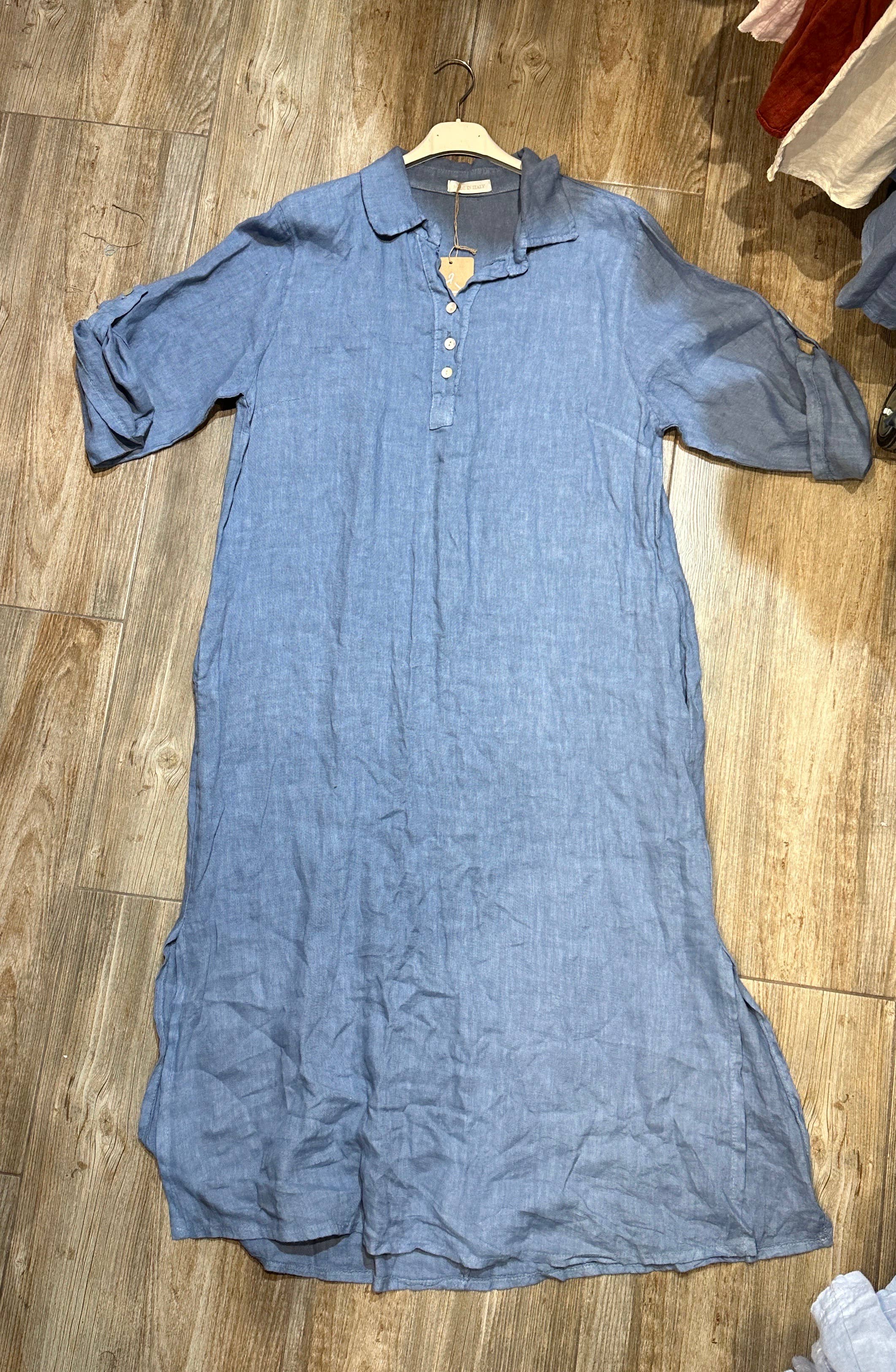 LÉA & LUC - Wholesale Dress - Women's - Long dress in 100% linen REF.2090051