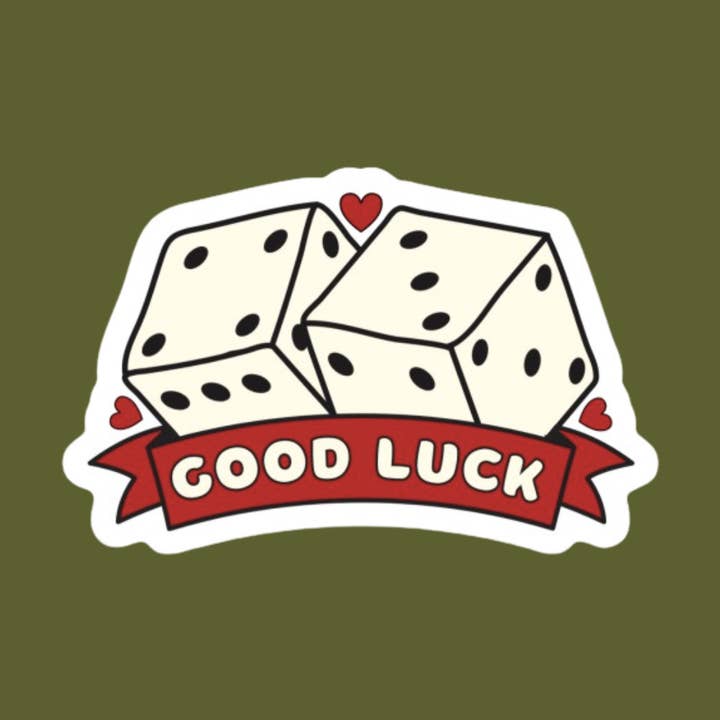 STICKER - GOOD LUCK for wholesale by Goldenhour Goods