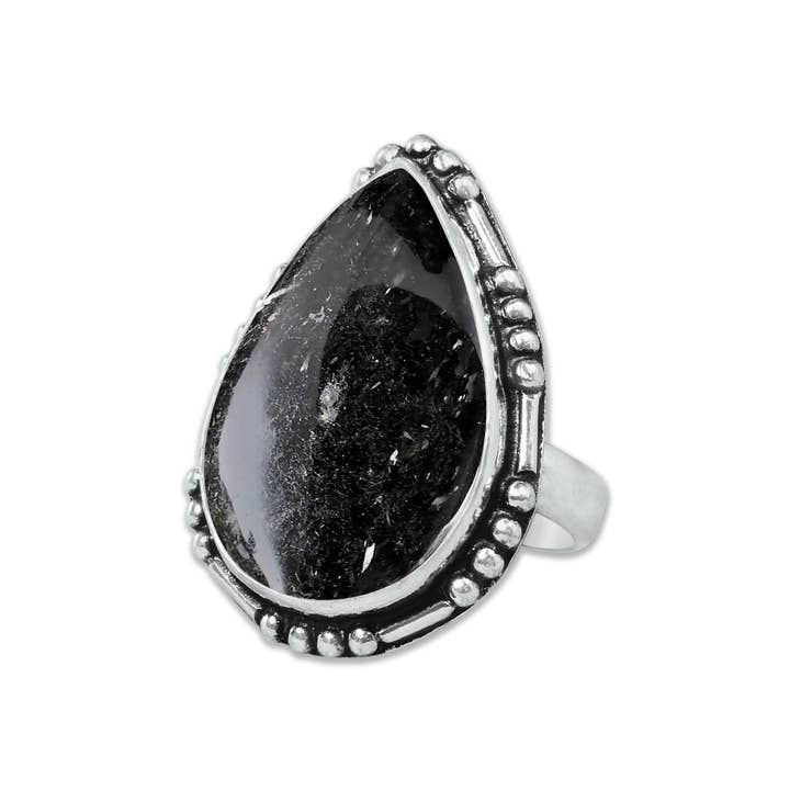 Handmade Jewels - Wholesale Multi-Stone Ring - Nuummite Rings – Handmade, Silver-Plated, Grounding (Made To Order)3