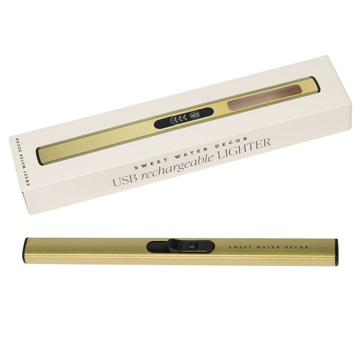 Sweet Water Decor - Wholesale Lighter - Gold Rechargeable Electric Lighter - Home Decor & Gifts