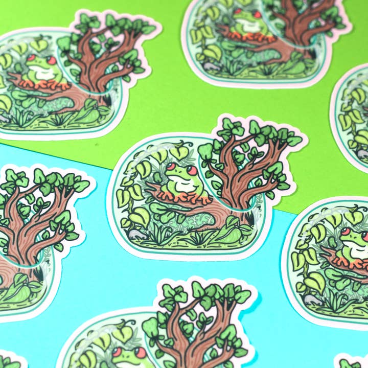 Turtle's Soup – Engroshandel Klistermærke – Tree Frog Terrarium Amfibie Pet Vinyl Sticker1