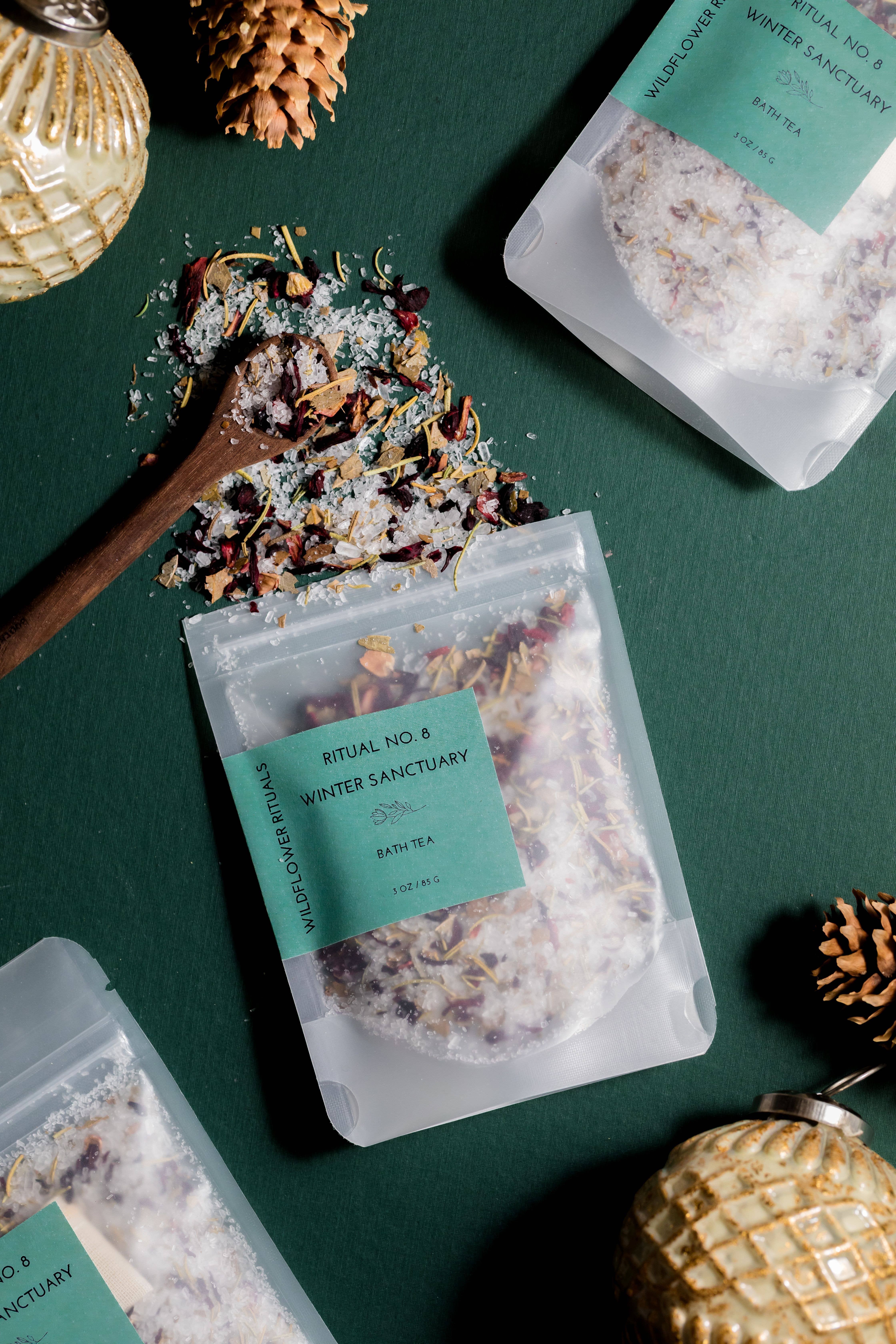 Wildflower Rituals – wholesale Badsalt och skumbad – Begränsad Upplaga Vinterfristad Botaniskt Badte