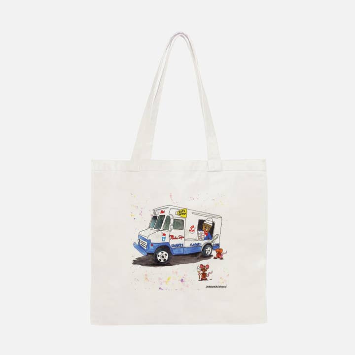 MISTER SOFTEE-TOTEBAG 100% COTTON CANVAS-HANDMADE for wholesale by Johnnerdraws