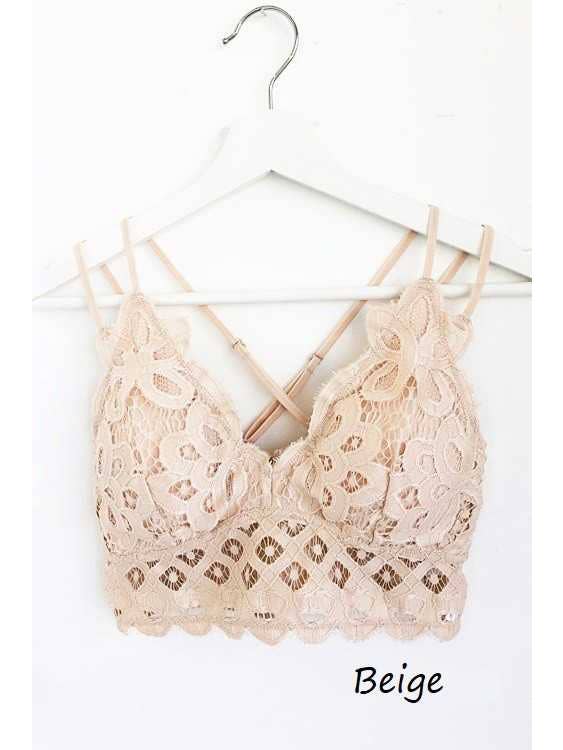 Vanilla Monkey - Wholesale Bralette - Women's - Plus Size Scalloped Lace Cami Bralette