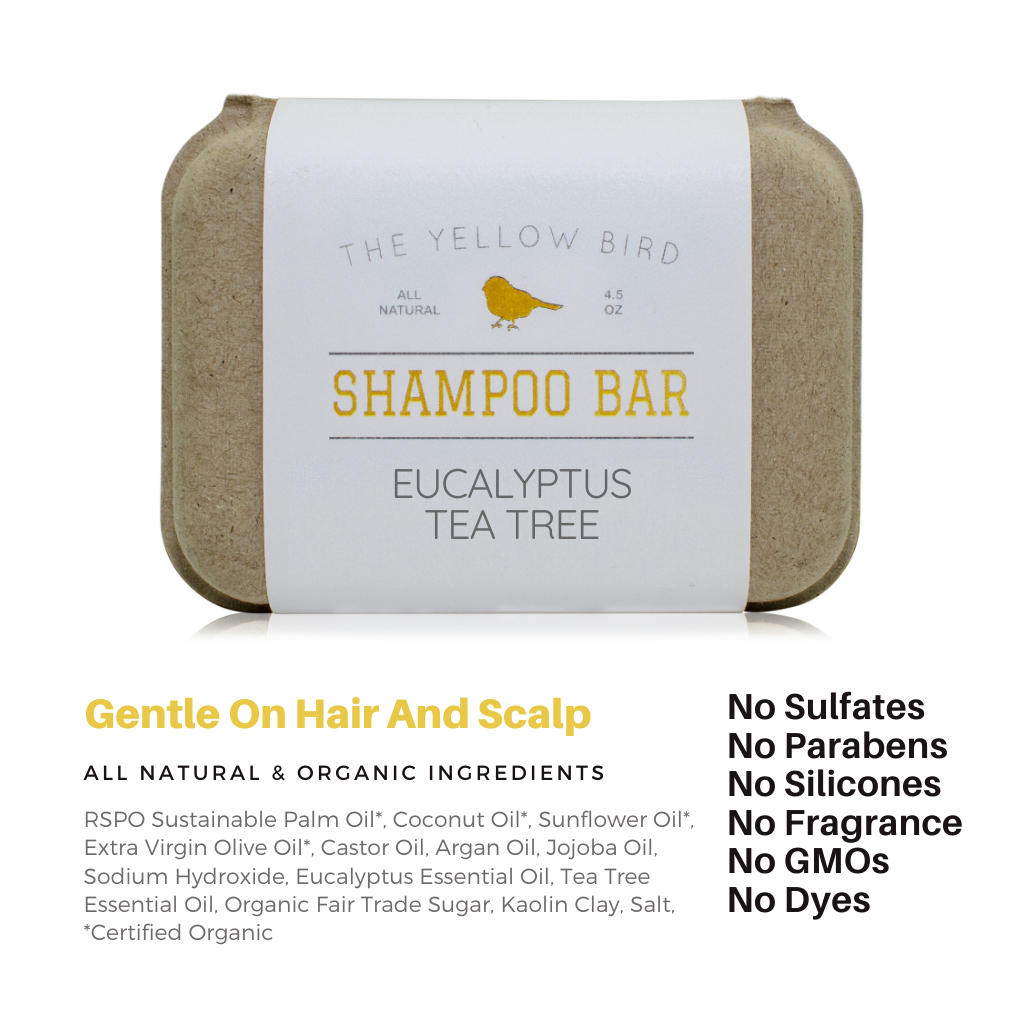 The Yellow Bird – wholesale Shampoo puck/solid shampoo – Eucalyptus Tea Tree Shampoo Bar2