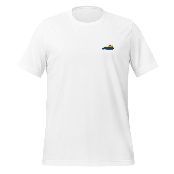 Kentucky Rainbow Embroidered Unisex T-Shirt for wholesale by Gay Pride Apparel