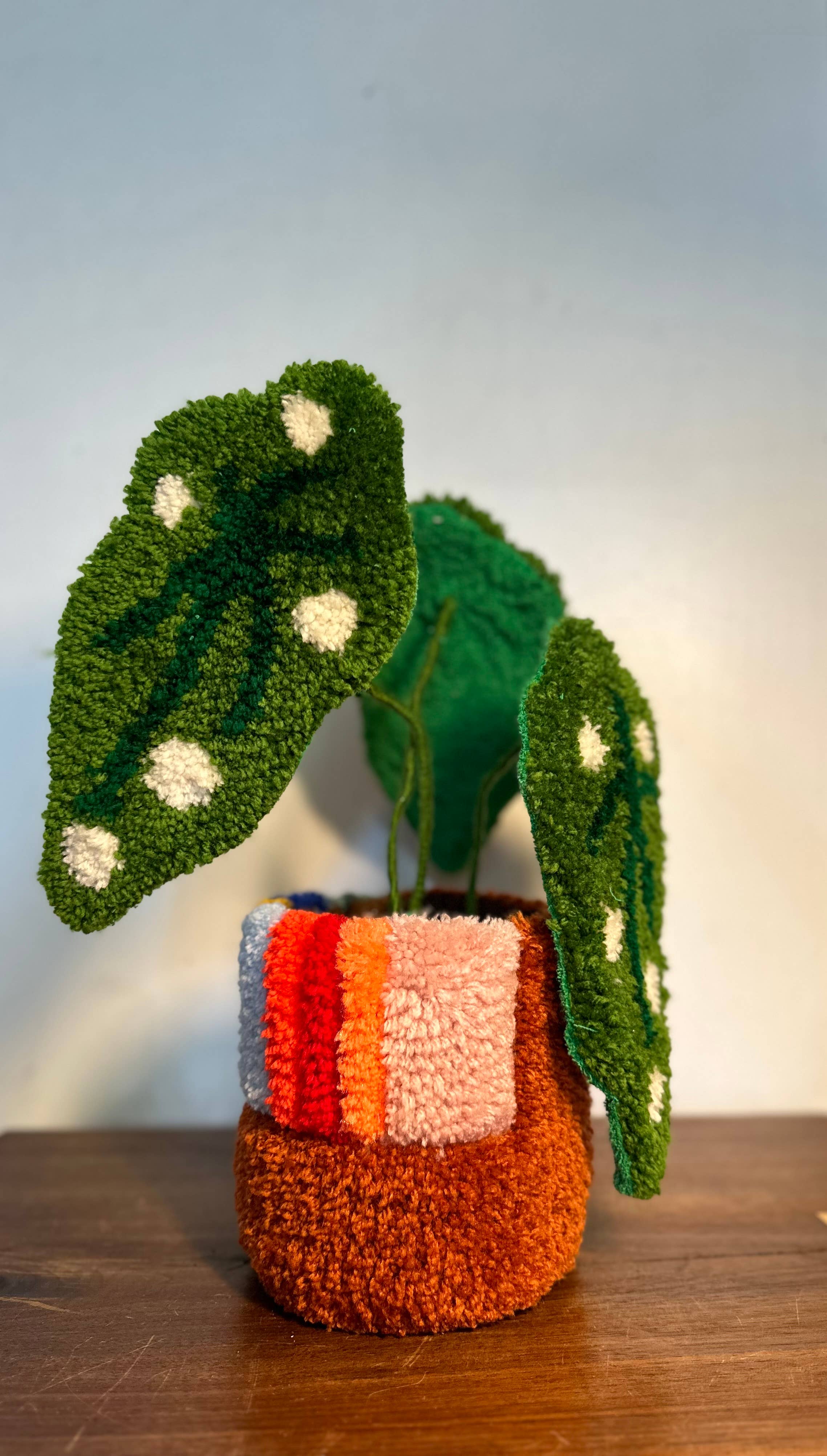 Good to Know You - Wholesale Artificial Plant - rug tufted plant sculpture polka dot begonia2