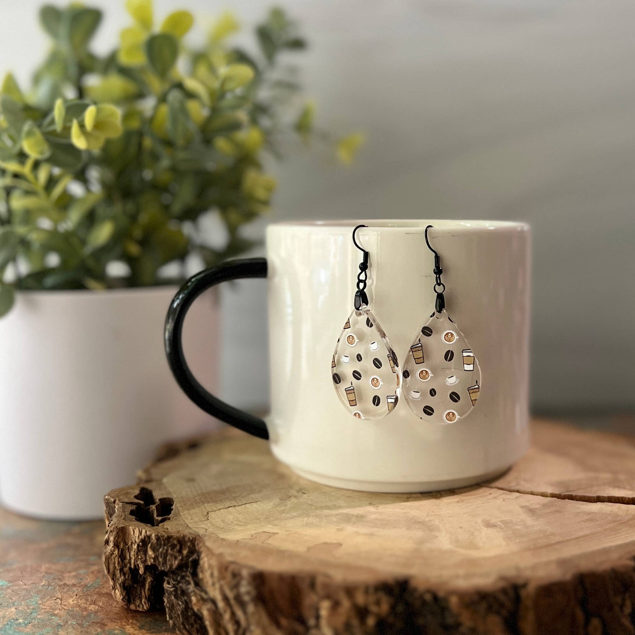 Chamness' Crafty Corner - Wholesale Dangle Earrings - Coffee Cups and Bean Earrings3