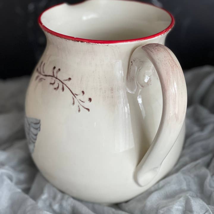 Sabun by The Bay - Wholesale Pitcher - Sur La Table Rooster Pitcher 2 1/2 Quarts Made In Italy Country Style Pitcher