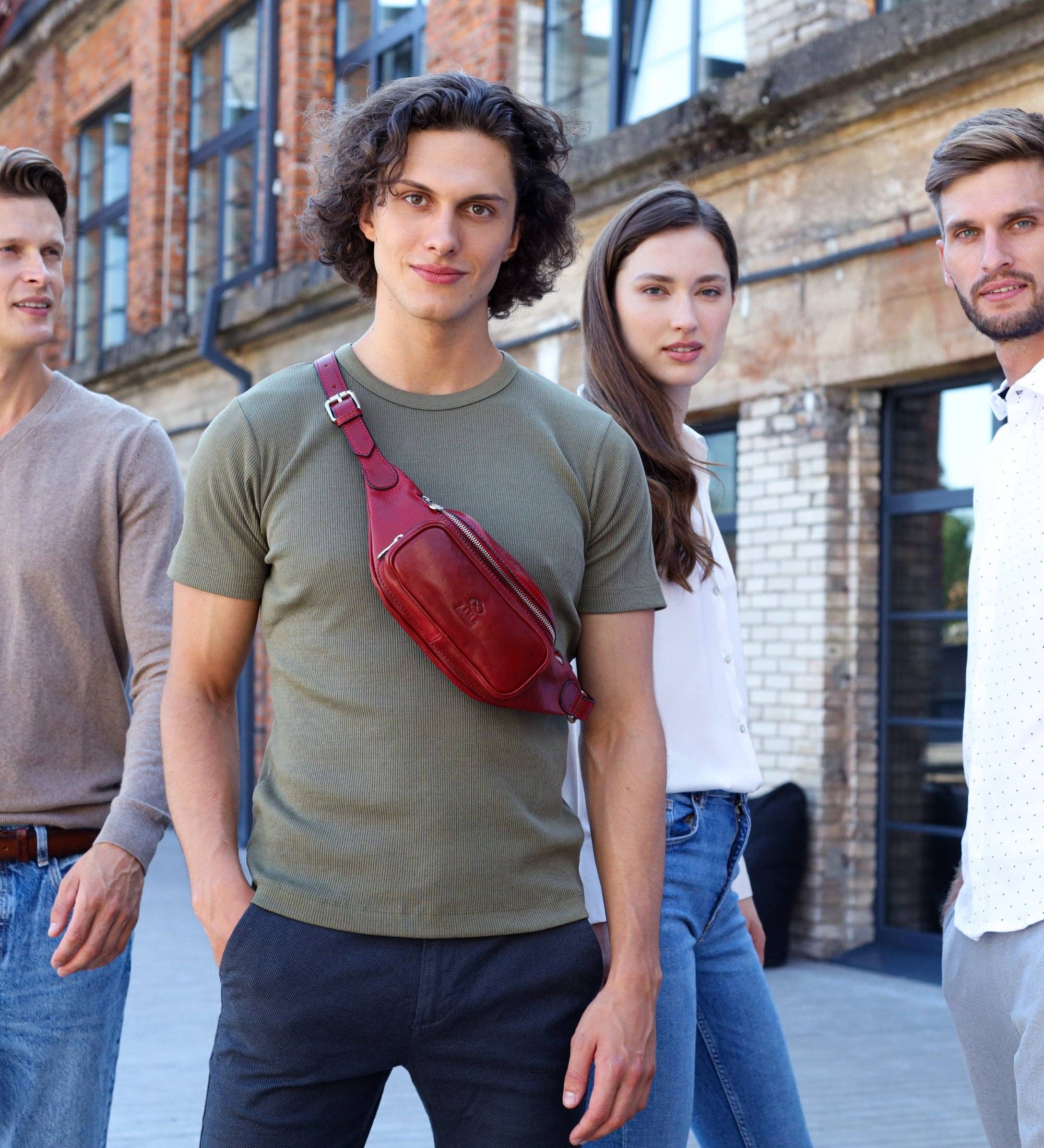 Time Resistance - Wholesale Belt Bag - Unisex - Leather Sling Bag Belly Bag - Independent People25