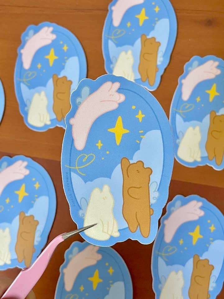 Lullaby Vinyl Sticker for wholesale by Kumakun Studio