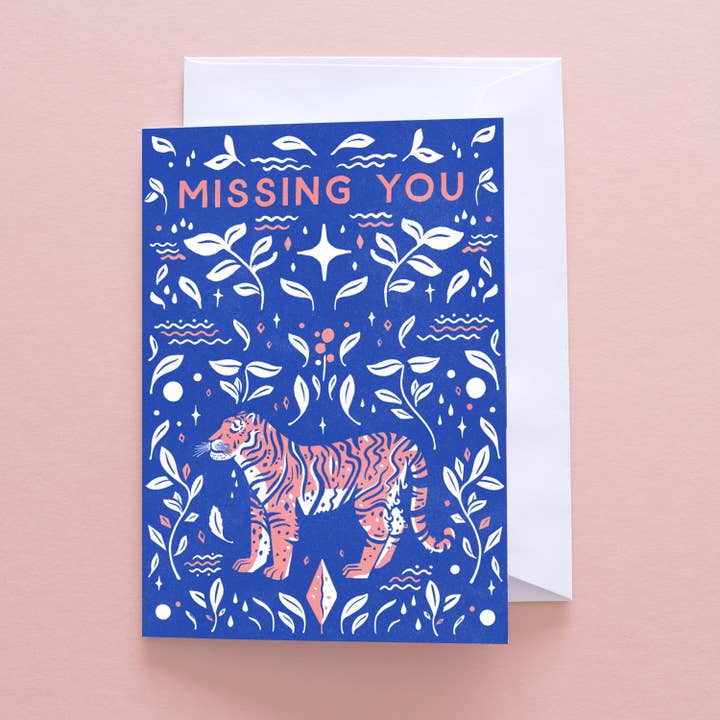 Missing You Greetings Card for wholesale by Papio Press