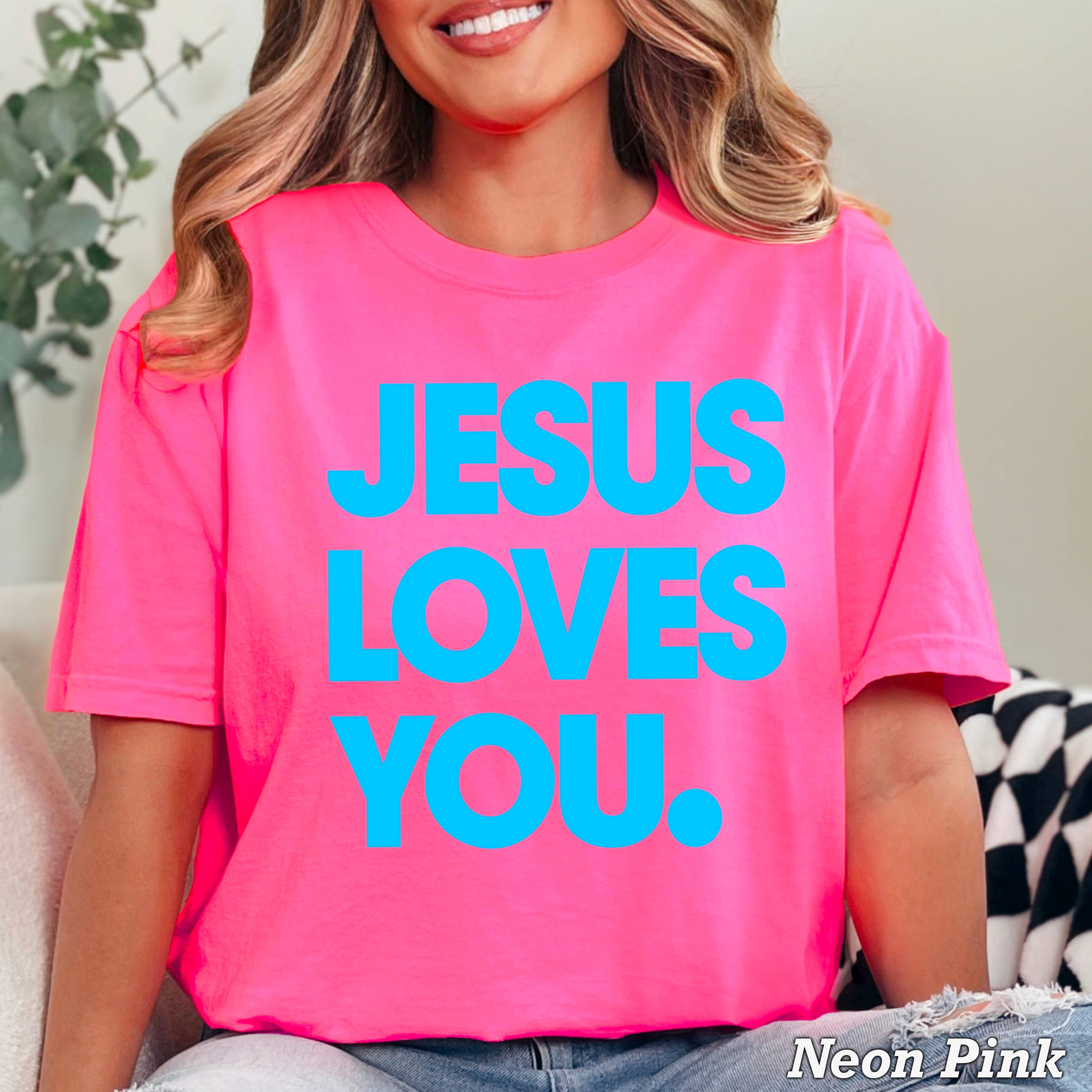 Shoppe SHC - Wholesale Screen Printed T-Shirt - Women's - Jesus Loves You Christian T-Shirt | Comfort Colors19