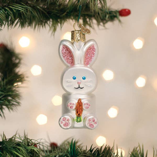 Old World Christmas - Wholesale Ornament - Marshmallow Bunny Ornament