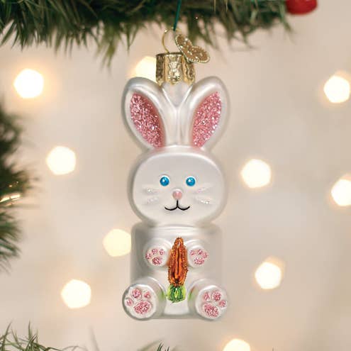 Old World Christmas - Wholesale Ornament - Marshmallow Bunny Ornament0