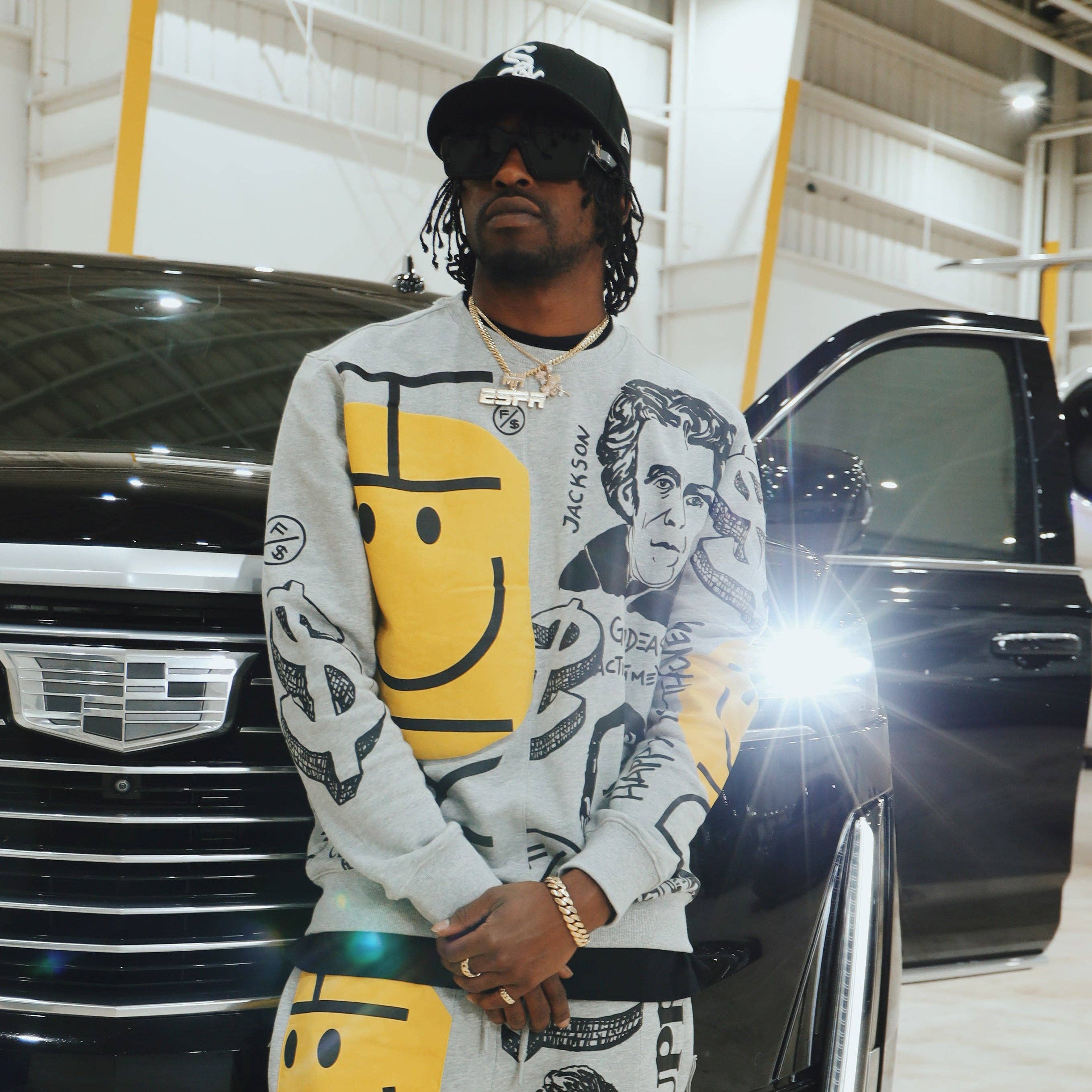 Heather Grey New Rich Crewneck Sweater (Heather Grey) for wholesale on Faire2