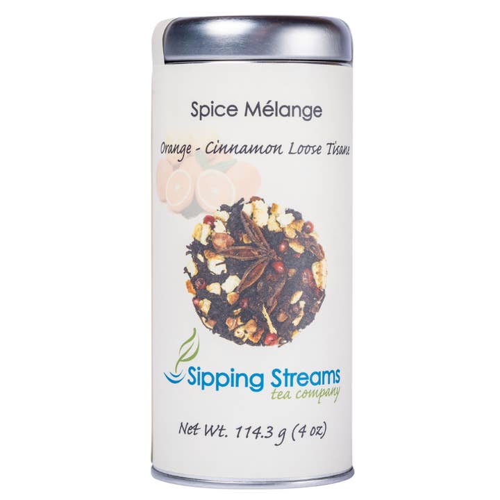 Spice Mélange 4 oz Canister for wholesale by Sipping Streams Tea Company