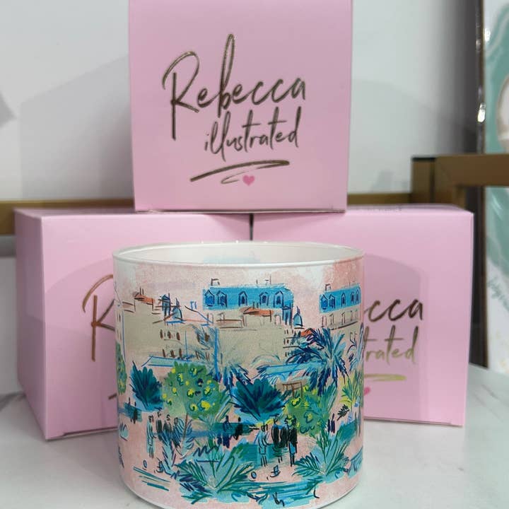 PALM COURT-Candle for wholesale by Rebecca Illustrated