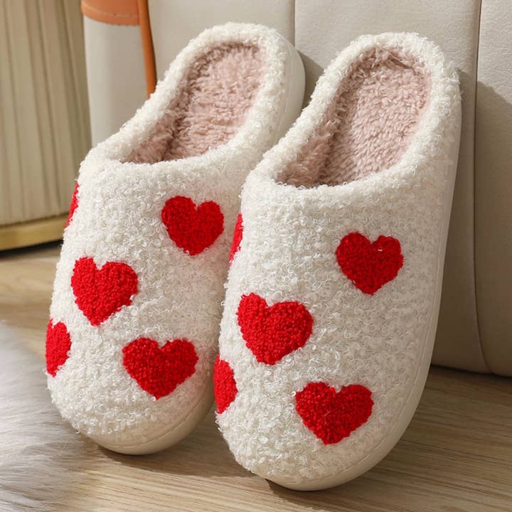 Valentijnsdag Rode Hart Pantoffels (HARU) voor wholesale door LoveLina